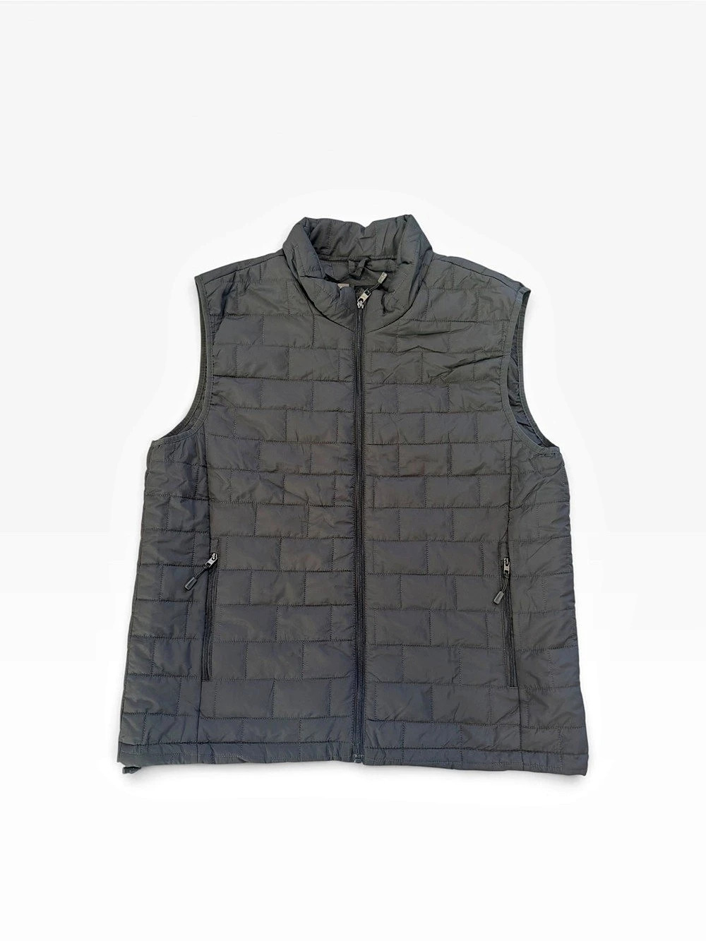 Mack Russo Men’s Puff Vest XL Black Quilted Full Zip Lightweight NWT